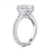 Bo.Dream 3ct Cushion Cut Cubic Zirconia CZ Platinum Plated Sterling