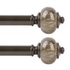 KAMANINA 2 Pack Curtain Rods for Windows 48 to 84