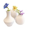 Daittin 3-Piece Mini Ceramic Bud Vases Set - Small White