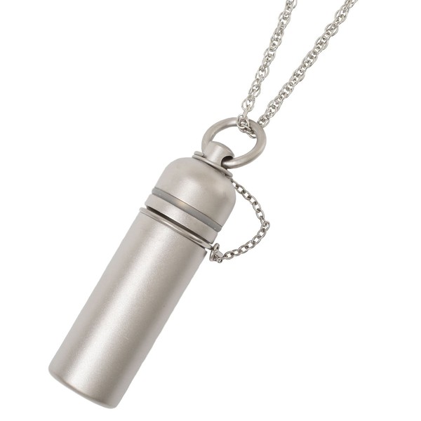 Unisex Pure Titanium Pill Case Pendant Medicine Holder