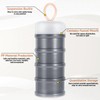 COMNICO 4PCS Protein Powder Container with Funnels Stand, 4 Stackable
