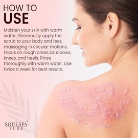 Exfoliante corporal y para pies del Himalaya Lujoso exfoliante corporal con sal rosa del Himalaya y rico en minerales para una piel renovada y radiante, 10 oz