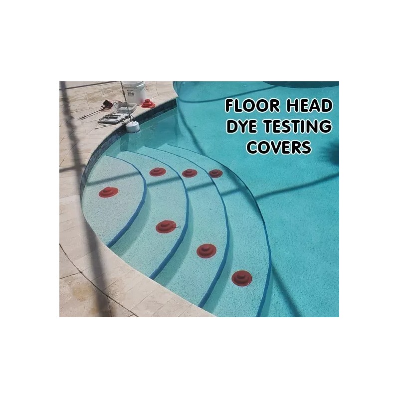 Caretaker heads / floor jets dye test covers pool leak