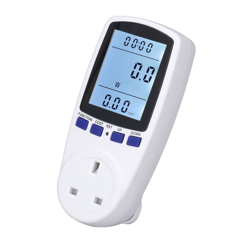 Power Meter Socket Large Screen Backlit Display Overload Protection Data