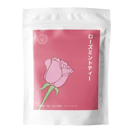 HANFANGLING Herbal Tea, Mint Tea, Rose Mint Tea, Women-Friendly, Refreshing, Easy to Drink, Decaffeinated, Cold Brewing Tea, 0.07 oz (2 g) x 20 Packets