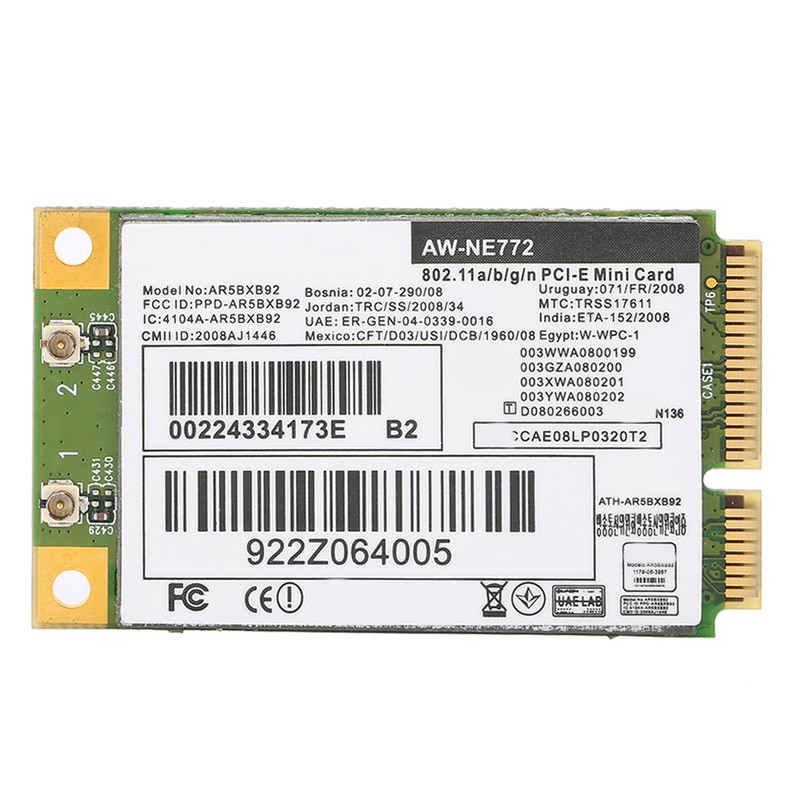 Wireless Network Card AR9280 AR5BXB92 DualBand 5G DriveFree Support for