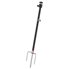 Adfitjo Game & Trail Camera Mount, 3 in 1 Aluminum 360 Degree Rotation Trail Camera Stand Mount Ground Holder, Thread Connection 1/4''-20 (6 mm) for Hunting Cameras, Solar Panels, etc.(1 Pack)