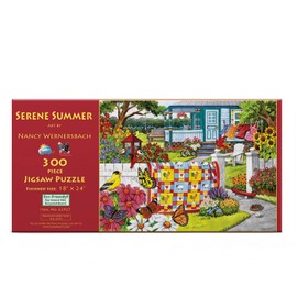 SUNSOUT INC - Serene Summer - 300 pc Jigsaw Puzzle by Artist: Nancy Wernersbach - Finished Size 18" x 24" - MPN# 62927