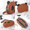 Yocipa Cute Panda Genuine Leather Shoulder Bag, Women's, Smaller, Crossbody