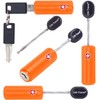 Cable Lock with Key (4) OW-Travel Suitcase Lock Padlock Luggage