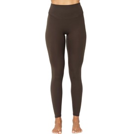 Sunzel Sunzfly Workout Leggings for Women, Tummy Control Compression Workout Gym Yoga Pants, High Waist & No Front Seam Lycra Seal Brown Medium 28"