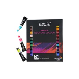 BRUSTRO Artists� Gouache Colour Set of 24 Colours X 12ML Tubes