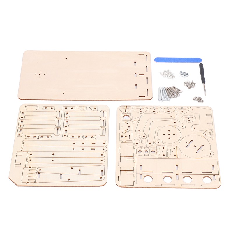 Robot Arm Building Toy Hydraulic Wooden Mechanical Model Tool Set