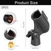2pcs Microphone Clip for Mic Stand, Adjustable Mic Clip Holder