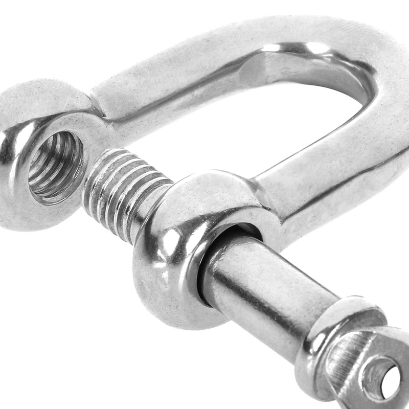 com-four® 10 x Shackles D-Shape - Carabiner Shackle Small with