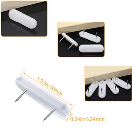 30 Pieces Bed Skirt Pins Bed Skirt Holding Pins Bed Skirt Pins or Holders Furniture Chair Leg Pins Nails Holding Pins Plastic Head Double Pins for Upholstery, Slipcovers and Bedskirts