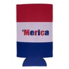 Merica Striped Pattern 16 oz. Can Coolie