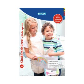 Stylex 46718 Children's Painting Apron Approx. 35 x 50 cm with 6 Pockets 100% Cotton Washable at 30 °C