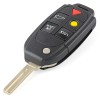 keyecu 2x Keyless Folding Remote Key Case 5 Button Fob