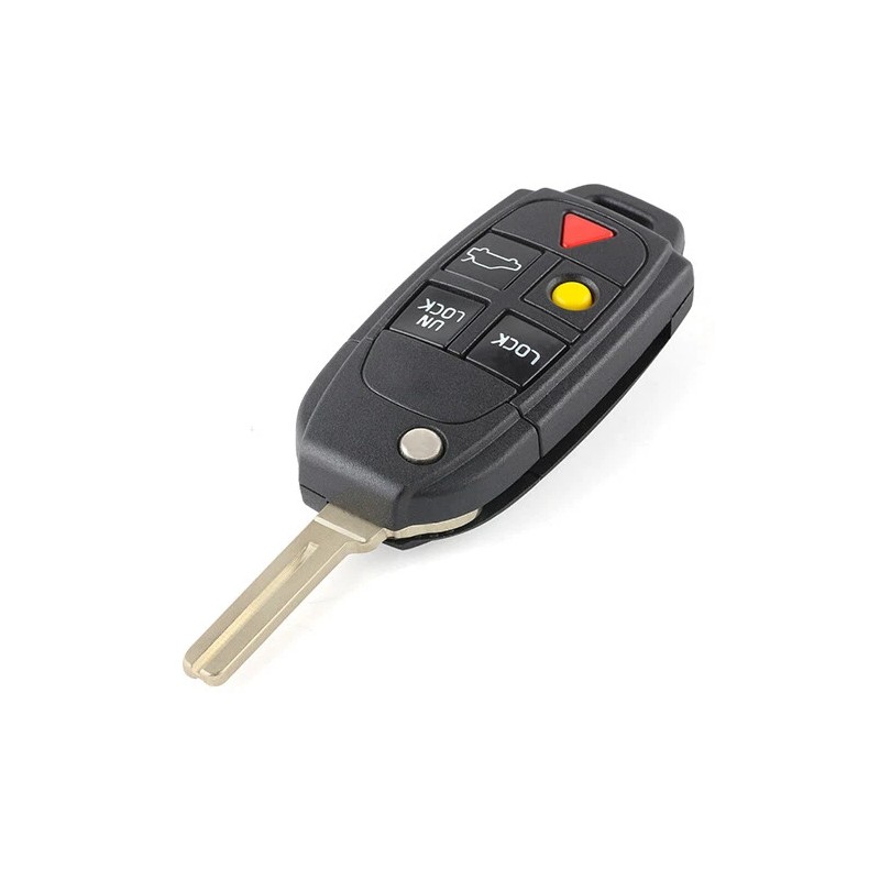 keyecu 2x Keyless Folding Remote Key Case 5 Button Fob