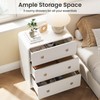 RoyalCraft White 3 Drawer Nightstand, Modern Painted Bedside Table with
