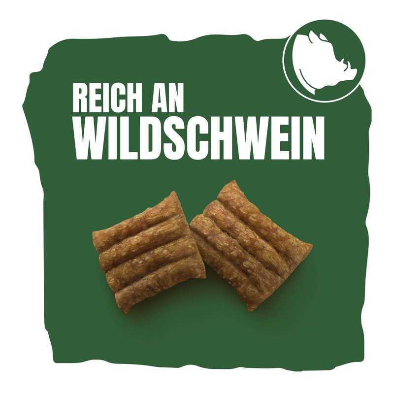 Adventuros Nuggets Hunderleckerli, mit Wildschwein, 6er Pack (6x90g)