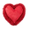SARO LIFESTYLE Cozy Love Heart-Shaped Mongolian Lamb Fur Poly Filled