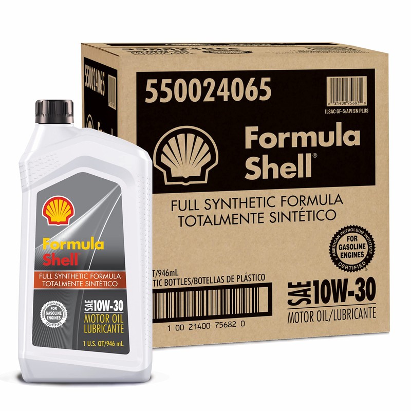 Formula Shell Full Synthetic 10W-30 Motor Oil (1 Quart, Case