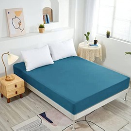 NHNHN Fitted Sheet-Deep Pockets-Soft Microfiber-Easy Care-Shrinkage and Fade Resistant-Fitted Sheets Twin Size for Girl Woman Teens Kids-Only 1 Fitted Sheet (Twin, Turquoise)