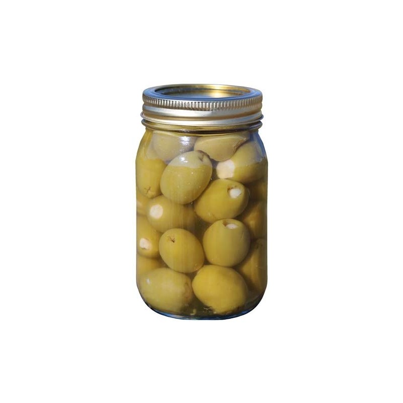 Stuffed Large Olives - Two 16 oz. Jars (Garlic Stuffed