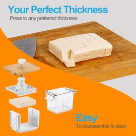 Tofu Press - Tofu Press Dishwasher Safe, Vegan Gifts Tofu Presser for Removing Water from Tofu Extra Firm Organic, Tofu Maker Mold for Pressing Out Water from Firm, and Extra Firm Tofu - BPA Free