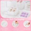 XNXA Clear Press On Nail Storage Containers 12-Pack Stackable Cases,