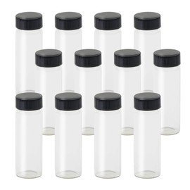 1st Choice Glass Vials, 4 Dram/ 16ml, Pack of 12 - Storage Bottle With PE Gasket