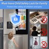 Keylesslife Fingerprint Fridge Lock,Child Proof Refrigerator Lock for Kids with