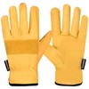 SAWANS Leather Working Gardening Gloves for Men Women Thorn Proof