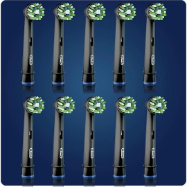 Oral-B Oral B Cross Action Electric Toothbrush Head Black Color 10 Packs