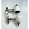 Cufflinks Aeroplane Turbines White Silver with Silver Box – Men's