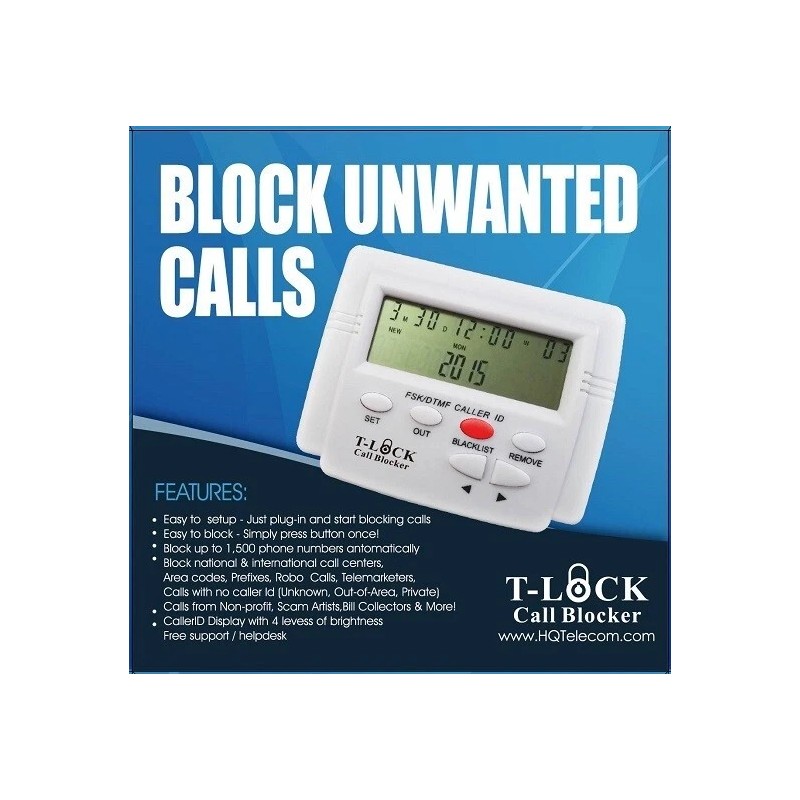 PRO CALL BLOCKER T-LOCK CALL BLOCKER, FREE SPLITTER, FREE SHIPPING