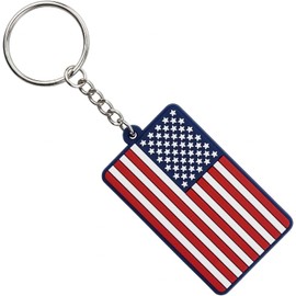 Great 1 Products PVC American Flag Keychain