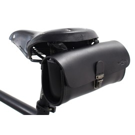 Gusti Raymond P. Leather Saddle Bag Accessories Bicycle Anti-Theft Saddle Vintage Retro Anti-Theft Black
