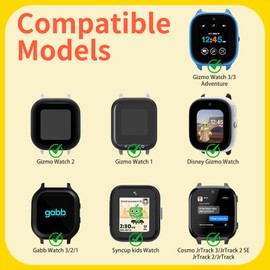 5 Pack Sport Nylon Loop Band for Gizmo Watch Band for Kids Compatible with Gizmo Watch 3 2 1/ Gabb Watch3 2 1/ SyncUP/Cosmo JrTrack, Soft Adjustable Breathable Braided Strap for Boys and Girls