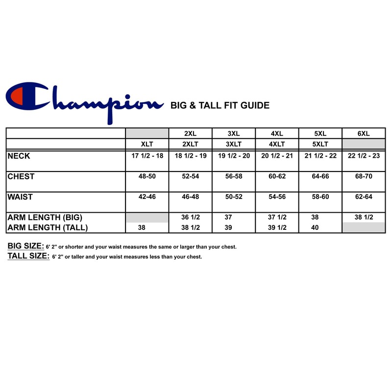 Champion Big and Tall Shorts for Men - Athletic Fit