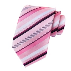 Mendence Necktie, Striped, Formal Wedding, Washable, Business, Brand, Gift, Men's, Stylish, Pattern, Interview, Job Hunting, Coming-of-age Ceremony, Adult Day, Washing, Pink