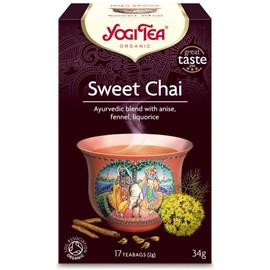 Yogi Tea Sweet Chai Teabags (Pack of 2, Total 34)