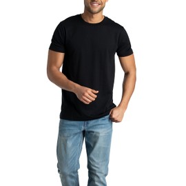 Fruit of the Loom mens Crafted Comfort Artisan Tee (Super Soft, Pima Cotton) T Shirt, Black, X-Large US
