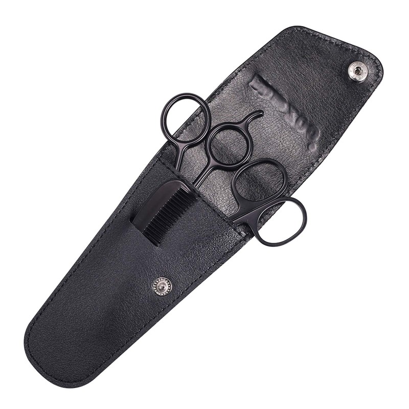 Beard Scissors/Nose Scissors /Mustache Comb Multi Functions Grooming Kit Gift