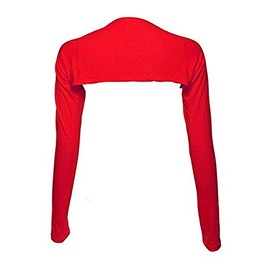 YEESAM Bolero Shrugs for Women Long Sleeve Arm Sleeves Hijab Accessories One Size (red)