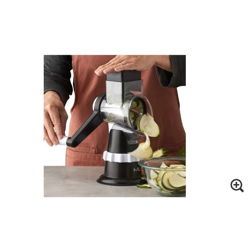 Miu, Rotary Food Cheese Drum Grater w Stainless Steel Drums