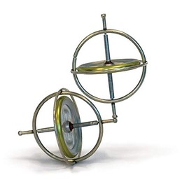 Classic Gyroscope – Twin Pack | 2 Metal Spinning Gyroscopes for STEM Learning & Physics Play – Made in USA – Ages 8+