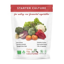 Cutting Edge Cultures Vegetable Starter Culture, 6 Pouches, 12g